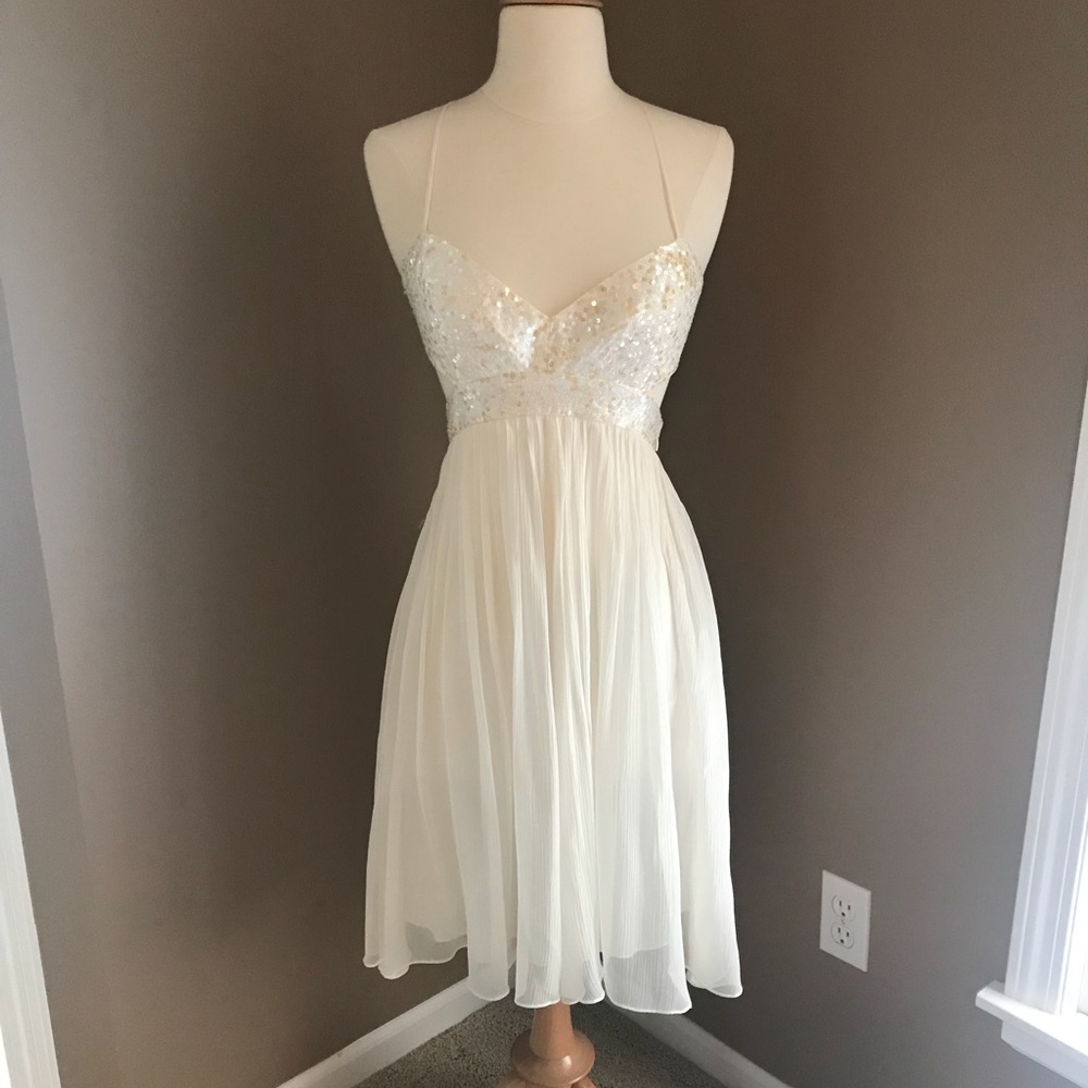 White BCBG Formal Dress